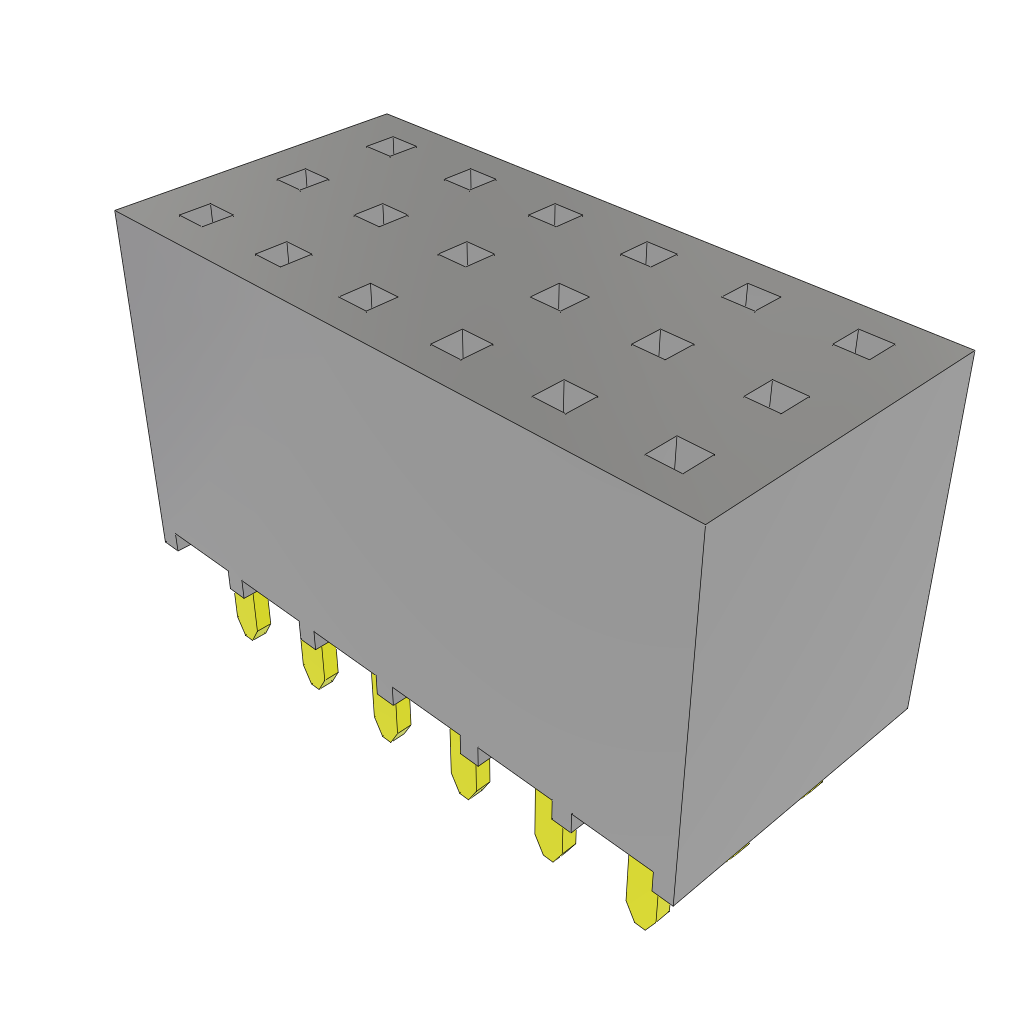 Samtec-SSW-106-01-S-T Steckverbinderleisten und Leiterplattenbuchsen Conn Socket Strip SKT 18 POS 2.54mm Solder ST Top Entry Thru-Hole Bulk