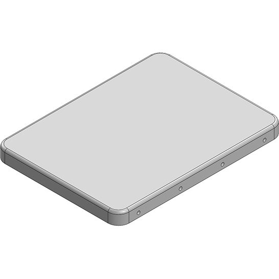 Masach Tech-MS548-10C-NS null 55.4 x 41.4 x 4mm Two-piece Drawn-Seamless RF Shield/EMI Shield COVER (Nickel-Silver)