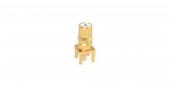 Radiall-R123426003W RF-Steckverbinder Conn QMA 0Hz to 6GHz 50Ohm Solder ST Thru-Hole RCP Nickel Phosphorous Gold