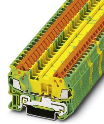 PHOENIX CONTACT-3205035 连接器接线板 Conn Ground Modular Terminal Block F 2 POS Quick-Connect ST T DIN Rail