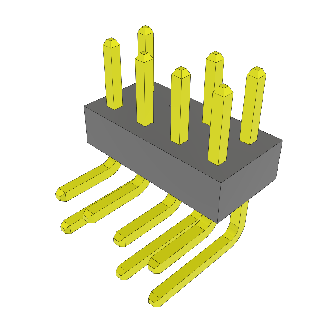 Samtec-TMMH-104-01-F-D-RA-004 连接器插头及 PCB 插座 Conn Unshrouded Header HDR 8 POS 2mm Solder RA Side Entry Thru-Hole Bulk