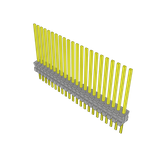 Conn Unshrouded Header HDR 22 POS 1.27mm Solder ST Top Entry Thru-Hole Tube
