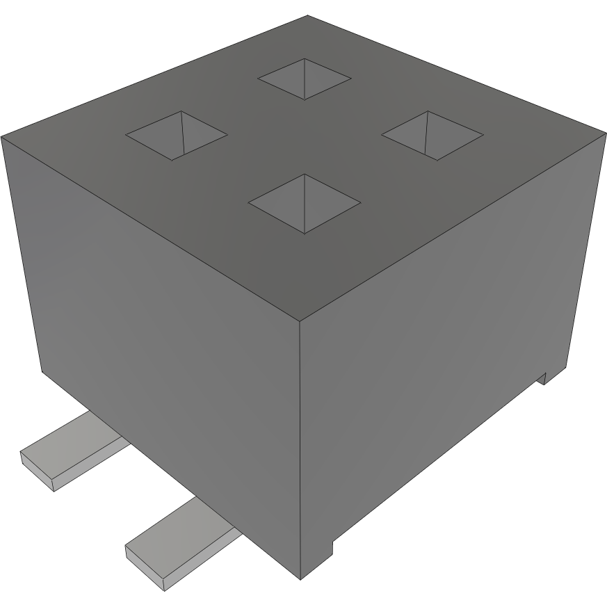 Samtec-CLP-102-02-F-D-FR 连接器插头及 PCB 插座 Conn Socket Strip SKT 4 POS 1.27mm Solder ST SMD T/R
