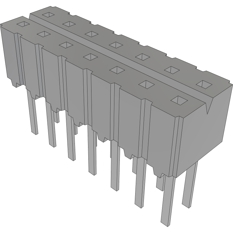 Samtec-CES-107-02-S-D Piastre connettori e prese PCB Conn Socket Strip SKT 14 POS 2.54mm Solder ST Top Entry Thru-Hole Tube