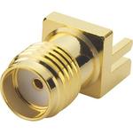 Conn SMA 0Hz to 12.4GHz 50Ohm Solder ST Edge Mount F Gold