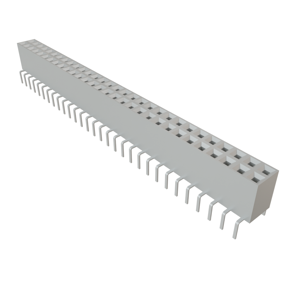 Samtec-BCS-130-L-D-PE-BE Embases de raccordement et réceptacles PCB Conn Socket Strip SKT 60 POS 2.54mm Solder ST Bottom Entry Thru-Hole TIGER CLAW™ Tube