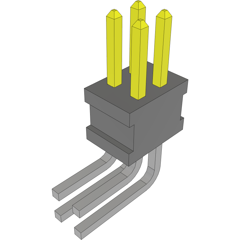 Samtec-FTSH-102-01-L-D-RA Steckverbinderleisten und Leiterplattenbuchsen Conn Unshrouded Header HDR 4 POS 1.27mm Solder RA Side Entry Thru-Hole Layer