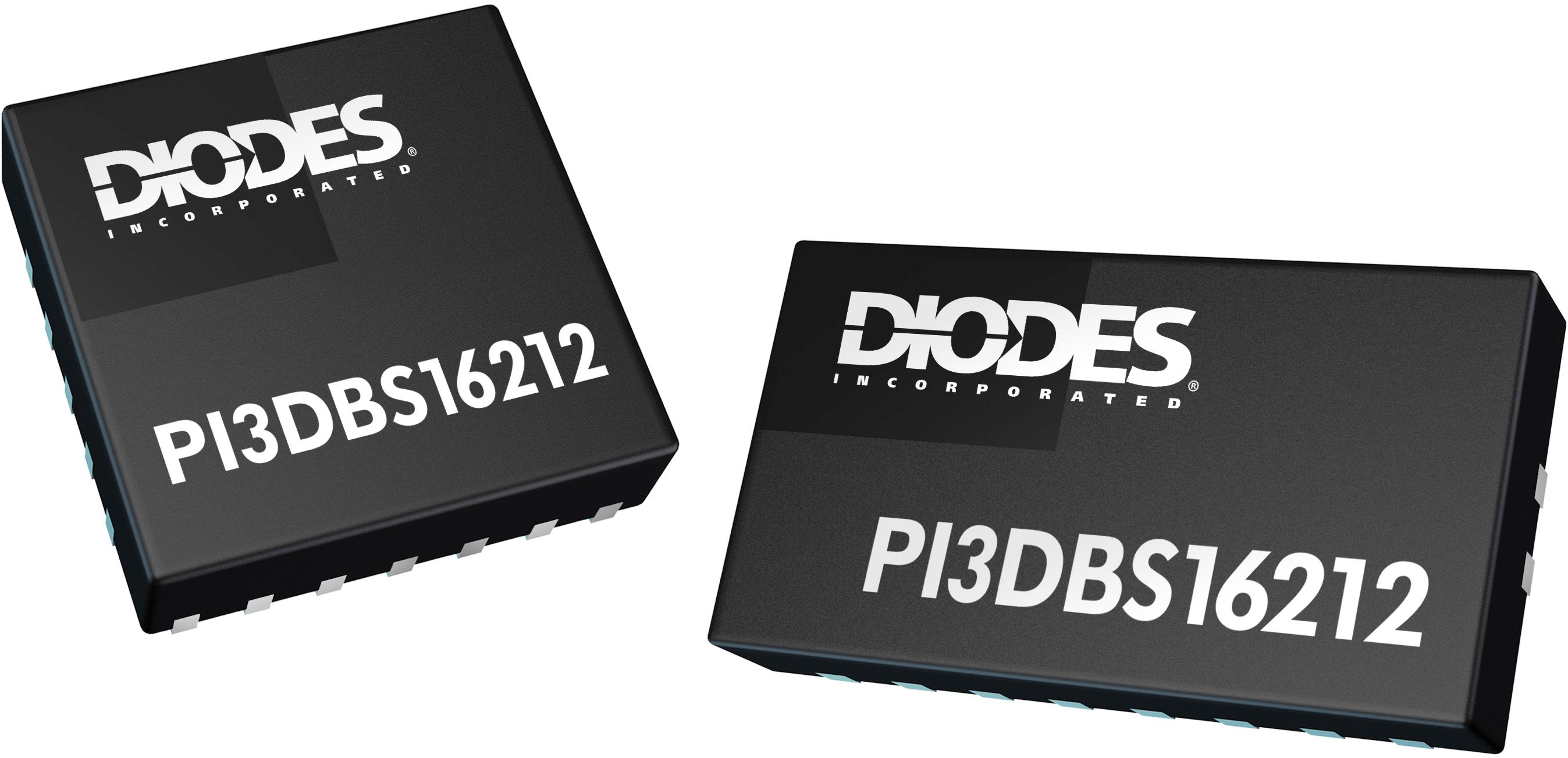 Diodes Incorporated-PI3DBS16212ZBBEX Analog Switch Multiplexers Analog Multiplexer Dual 2:1 20-Pin TQFN EP T/R