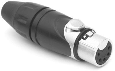 Amphenol-AX5F Conector de audio y video Conn XLR Connector F 5 POS Solder ST Cable Mount 5 Terminal 1 Port Bag