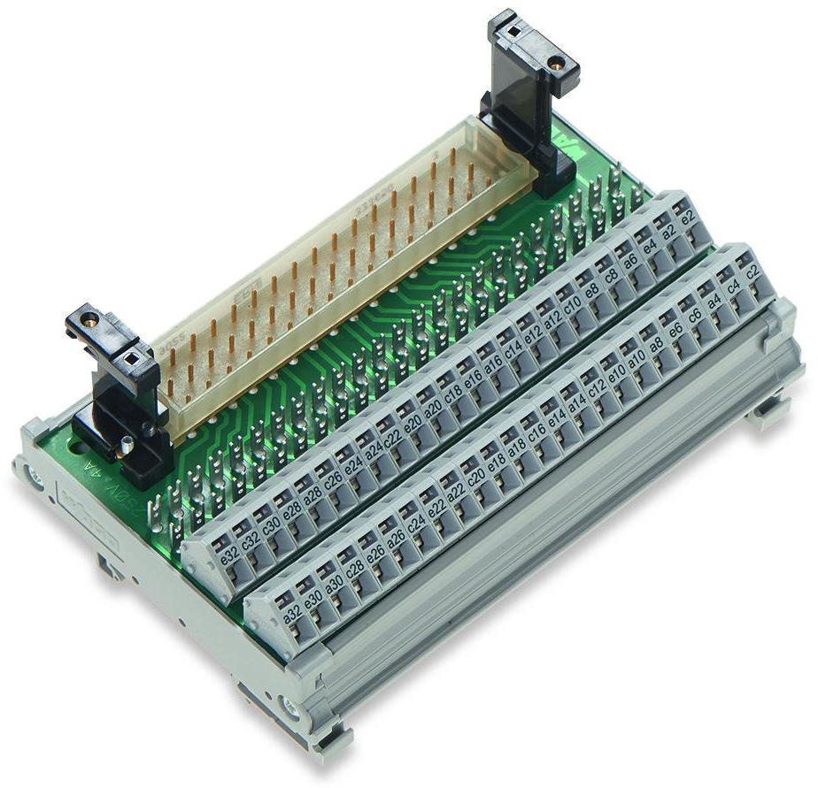 WAGO-289-434 Schnittstellenmodule Interface Module, with Male Connector, type E, 48-Pole, for Connectors Per DIN 41612, Vertical Mounting