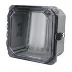 Light Gray Polycarbonate Bracket Mount Heavy Duty NEMA 6P/IP68 Hinged Cover PC Enclosure