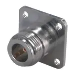 Conn Type N 0Hz to 1.5GHz 75Ohm Solder ST Panel Mount PL Gold/Gold Over Nickel Phosphorus Single