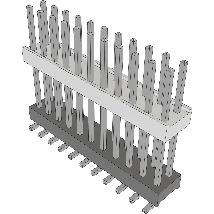 Samtec-HW-11-11-T-D-600-SM-A Connector Headers and PCB Receptacles Conn Board Stacker HDR 22 POS 2.54mm Solder ST Top Entry SMD Tube