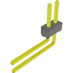 Samtec-TSW-101-10-G-D-RA Embases de raccordement et réceptacles PCB Conn Unshrouded Header HDR 2 POS Solder RA Side Entry Thru-Hole Bulk