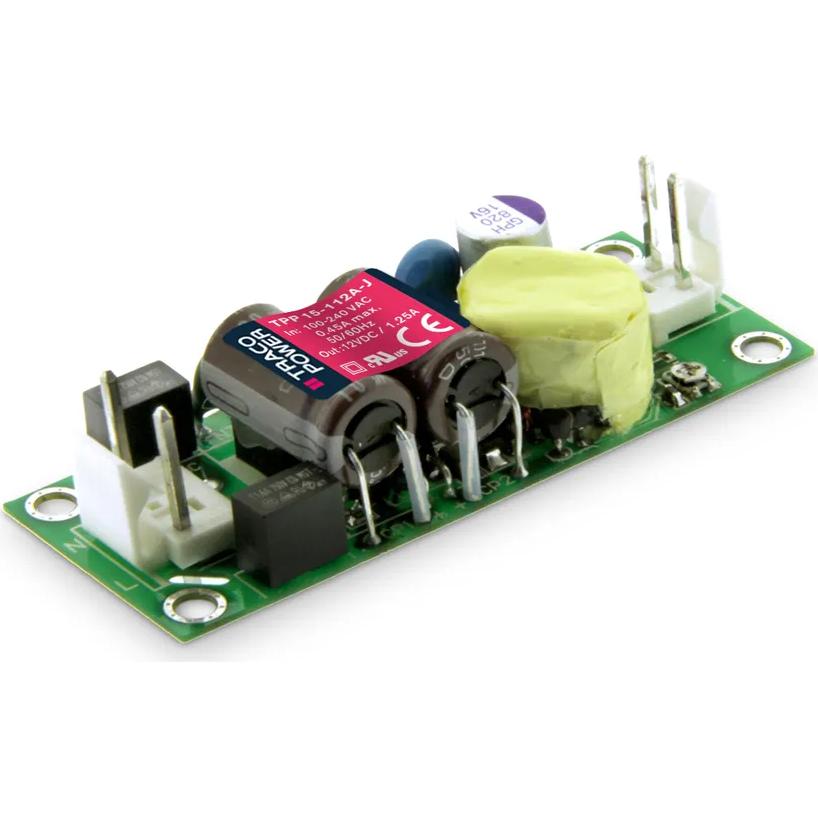 Traco Power-TPP 15-112A-J AC to DC Power Supplies AC/DC Power Supply Single-OUT 12V 1.25A 15W 4-Pin