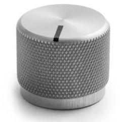 Kilo International-OEJL-75-1-7 Control Knobs Control Knob, Knurl/Round Clear Line