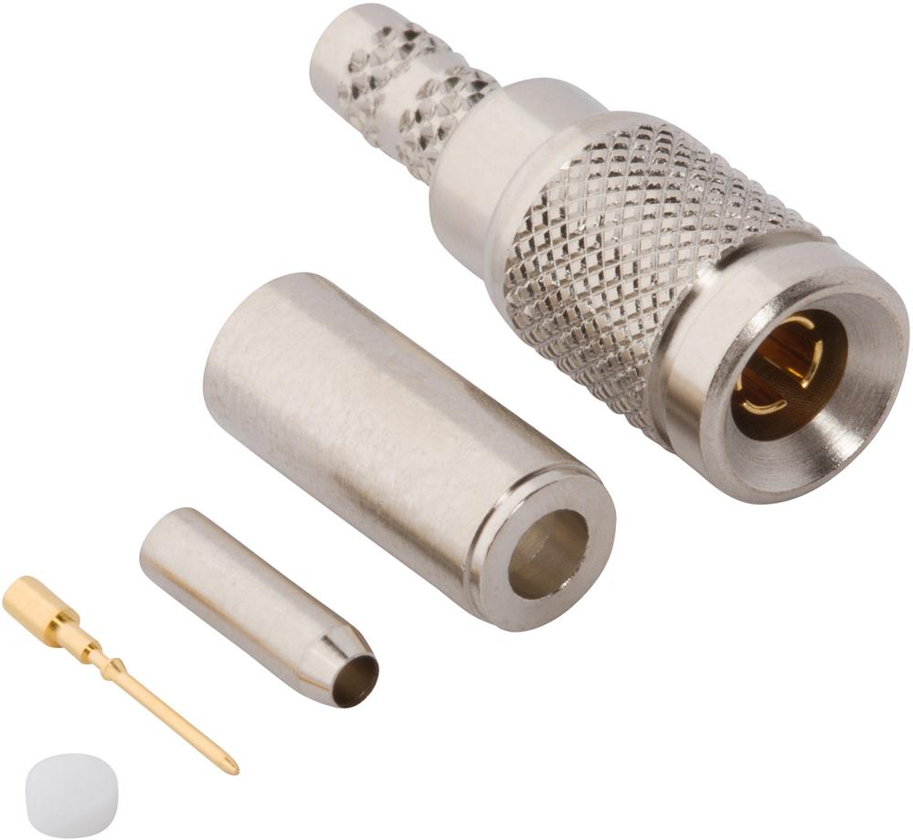 Amphenol RF-282103-75 Connector RF Conn 1.0/2.3 0Hz to 3GHz 75Ohm Crimp ST Cable Mount PL Gold Bag