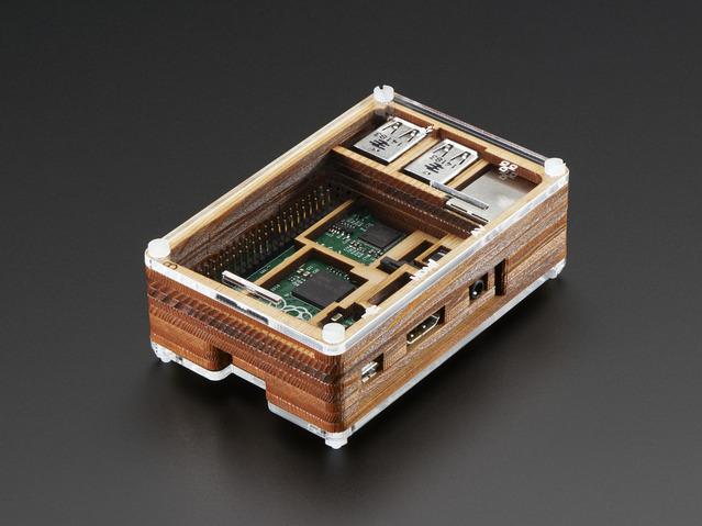 Adafruit Industries-2082 箱、罩及架 Timber Pibow - Enclosure