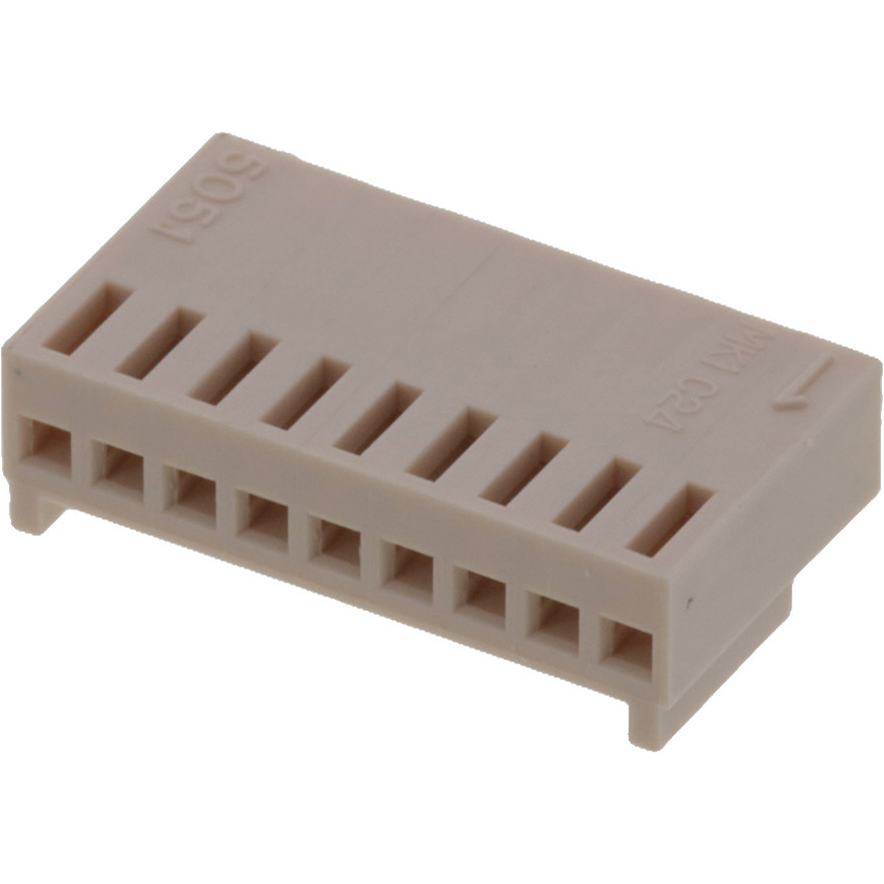 Molex-22-01-1092 分立接线罩连接器 Conn Housing RCP 9 POS 2.5mm Crimp ST Cable Mount Natural KK® Bag