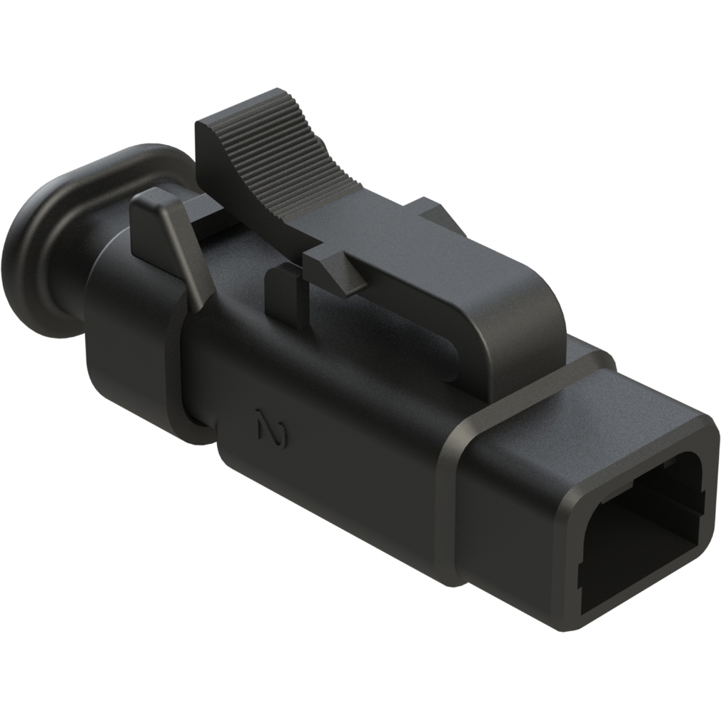 Amphenol-ATM06-2S-SR01BK 分立接线罩连接器 Conn Housing PL 2 POS Crimp ST Cable Mount Black