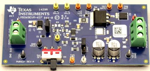 Texas Instruments-LM5069EVM-627 Energiemanagement, Entwicklungsplatinen und -kits LM5069 Hot Swap Controller 32V Output Evaluation Board