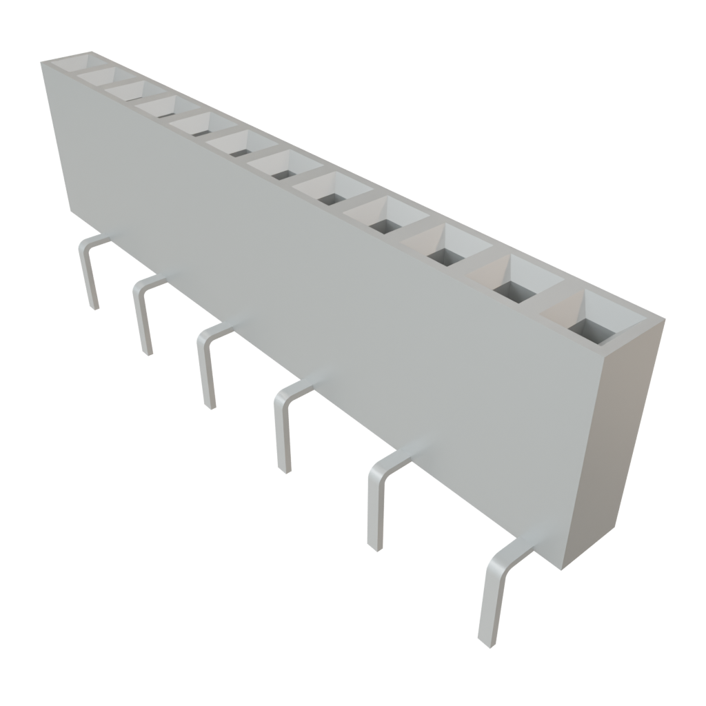 Samtec-MTSW-112-22-L-S-430 Embases de raccordement et réceptacles PCB Conn Unshrouded Header HDR 12 POS 2.54mm Solder ST Top Entry Thru-Hole Bulk