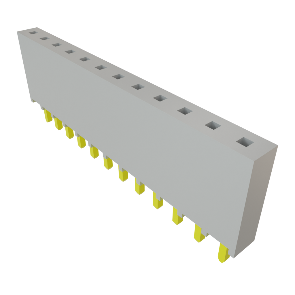 Samtec-SSQ-112-01-S-S Connector Headers and PCB Receptacles Conn Socket Strip SKT 12 POS 2.54mm Solder ST Top Entry Thru-Hole Bulk