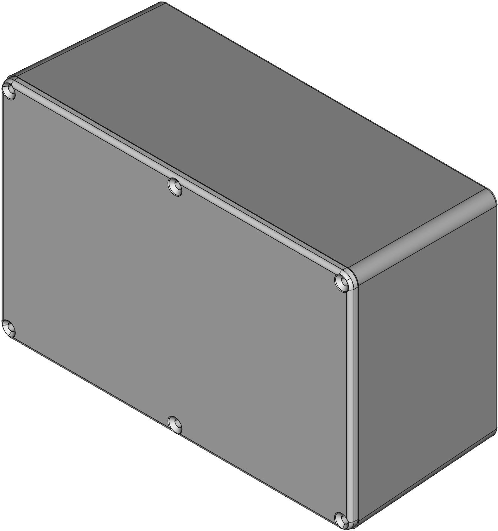 Hammond Manufacturing-1590EBK Kästen, Gehäuse und Gestelle Black Die Cast Aluminum Wall Mount Watertight Enclosure