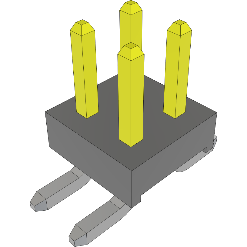 Samtec-TMM-102-01-L-D-SM Steckverbinderleisten und Leiterplattenbuchsen Conn Unshrouded Header HDR 4 POS 2mm Solder ST Top Entry SMD Bulk