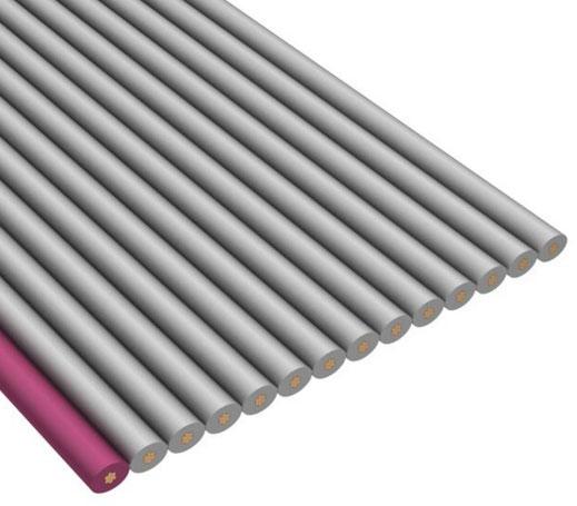 CnC Tech, LLC-302-28-14-GR-0100F  Flat Ribbon Cable Polyvinyl Chloride 14Conductors 28AWG 300V 30.48m Reel