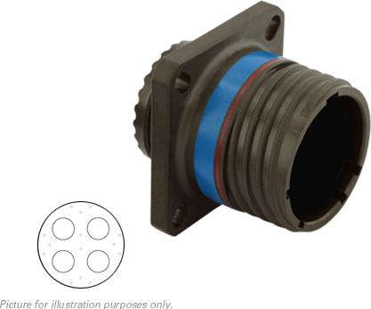 SOURIAU-D38999/20JF18AB 圆形连接器 Conn Circular PIN 18 POS Crimp ST Flange Mount 18 Terminal 1 Port