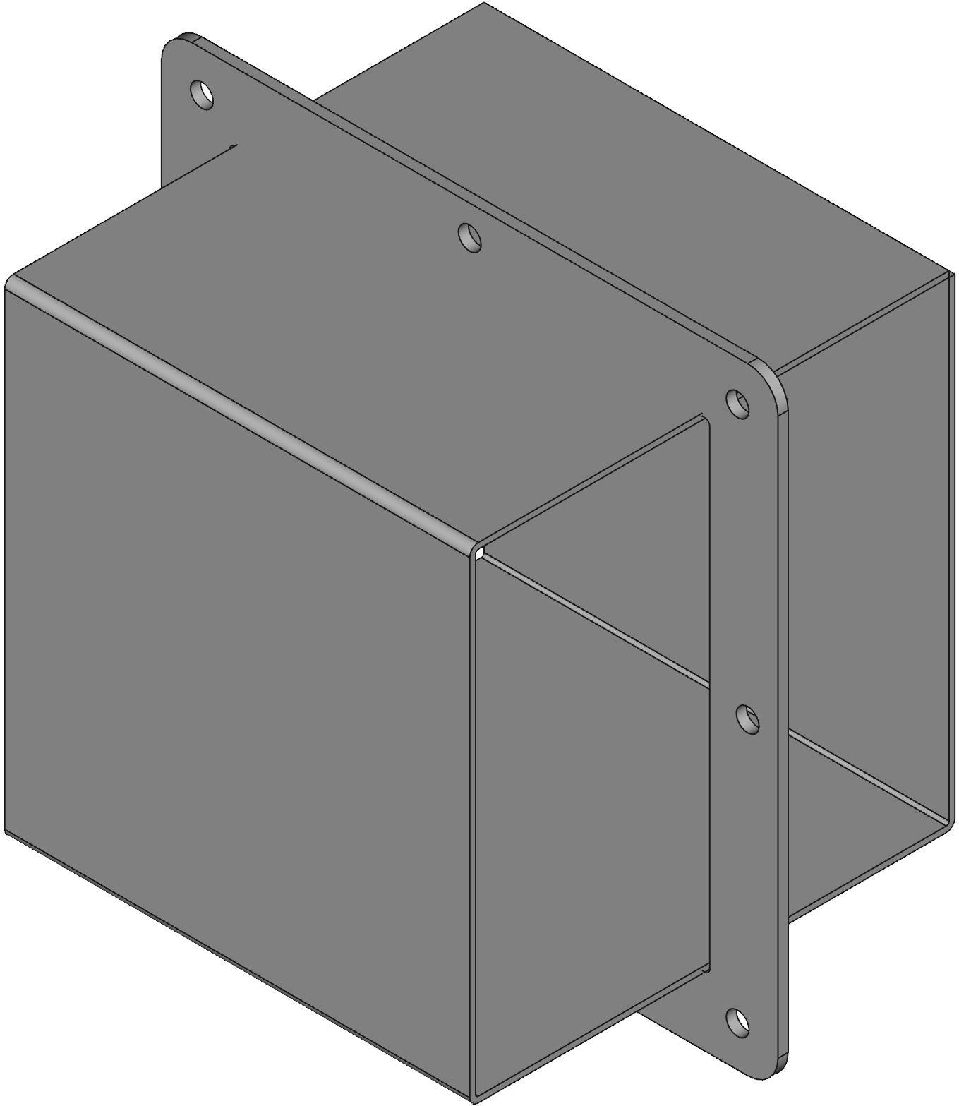 Hammond Manufacturing-1487DM6SS Kabelzubehör Cable Accessories Nipple Rectangular Steel Gray