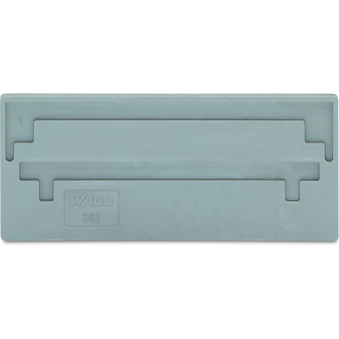 WAGO-282-326 Steckverbinderzubehör Connector Accessories Separator Plate Straight Polyamide 6/6 Gray Box