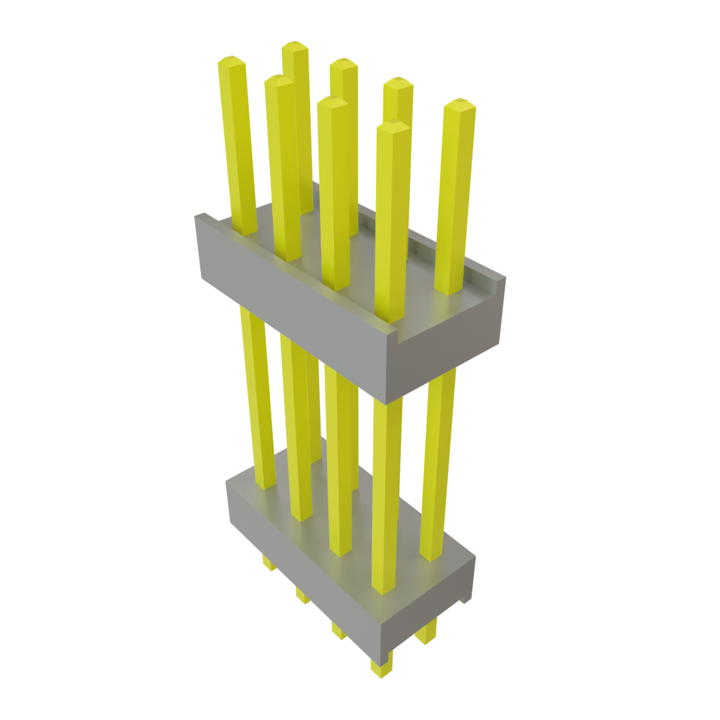 Samtec-DW-04-11-T-D-600 Connector Headers and PCB Receptacles Conn Board Stacker HDR 8 POS 2.54mm Solder ST Top Entry Thru-Hole Bulk