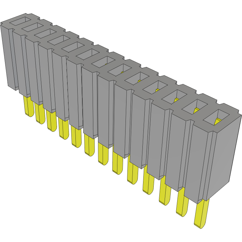 Samtec-SLM-113-01-S-S Embases de raccordement et réceptacles PCB Conn Socket Strip SKT 13 POS 1.27mm Solder ST Top Entry Thru-Hole Tube