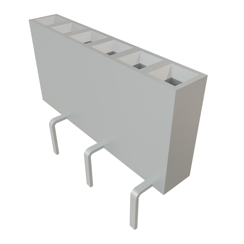 Samtec-BCS-106-LM-S-PE Steckverbinderleisten und Leiterplattenbuchsen Conn Socket Strip SKT 6 POS 2.54mm Solder ST Top Entry Thru-Hole TIGER CLAW™ Tube