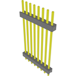 Conn Board Stacker HDR 8 POS 2.54mm Solder ST Top Entry Thru-Hole Bulk