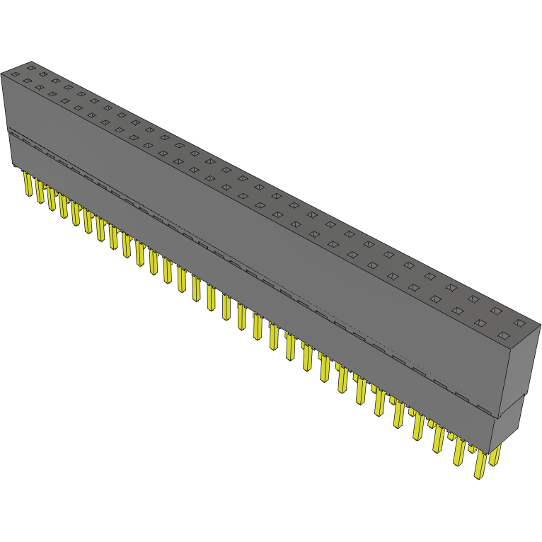 Samtec-ESQ-130-23-G-D Connector Headers and PCB Receptacles Conn Elevated Socket SKT 60 POS 2.54mm Solder ST Top Entry Thru-Hole Tube