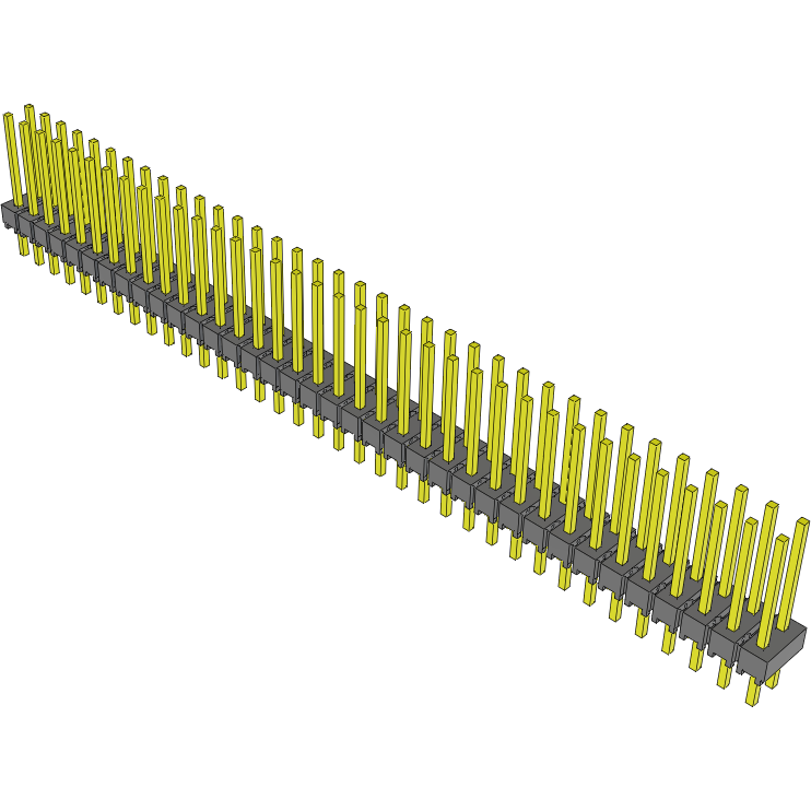 Samtec-HMTSW-136-22-G-D-400 Connector Headers and PCB Receptacles Conn Unshrouded Header HDR 72 POS 2.54mm Solder ST Top Entry Thru-Hole Bulk