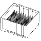 Molex-0761551625 Steckverbinder, Mutterplatine Conn Backplane HDR 192 POS 1.9mm Press Fit ST Thru-Hole Impact™ Tray
