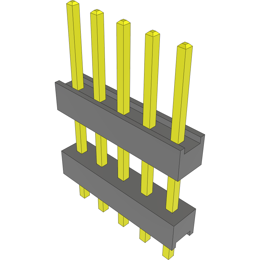 Samtec-DW-05-09-F-S-365 连接器插头及 PCB 插座 Conn Board Stacker HDR 5 POS 2.54mm Solder ST Top Entry Thru-Hole Bulk