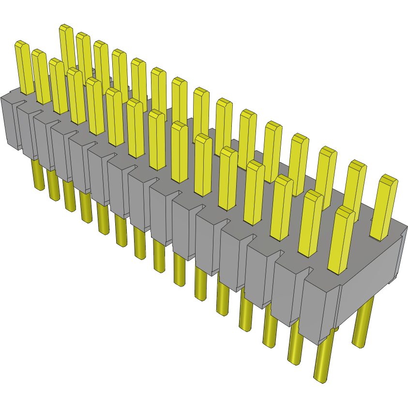 Samtec-HTMS-115-02-G-D Embases de raccordement et réceptacles PCB Conn Unshrouded Header HDR 30 POS 1.27mm Solder ST Top Entry Thru-Hole Tube