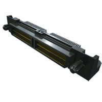 Samtec-QTS-050-01-L-D-RA-WT-LS2 Cabezales del conector y receptáculos PCB Conn Micro High Speed Terminal Strip HDR 100 POS 2.03mm/0.635mm Solder RA Side Entry SMD/Thru-Hole Tray