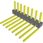 Conn Unshrouded Header HDR 8 POS 2.54mm Solder RA Side Entry Thru-Hole Bulk