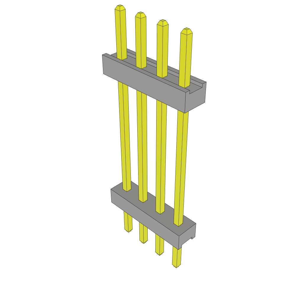 Samtec-TW-04-08-G-S-550-140 Steckverbinderleisten und Leiterplattenbuchsen Conn Board Stacker HDR 4 POS 2mm Solder ST Top Entry Thru-Hole Bulk