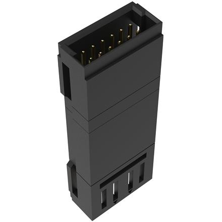 HARTING-15160122050041 Steckverbinderleisten und Leiterplattenbuchsen Conn Shrouded Header (4 Sides) Adapter M/M 12/12 POS 1.27mm ST Tray