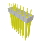 Conn Unshrouded Header HDR 14 POS 2.54mm Solder ST Top Entry Thru-Hole Tube