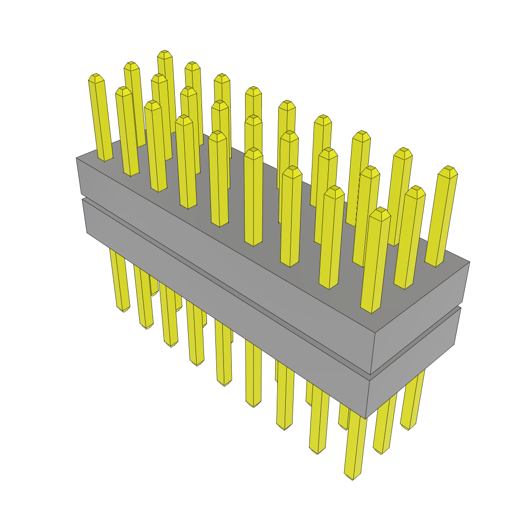 Samtec-TW-09-03-G-T-170-200 Piastre connettori e prese PCB Conn Board Stacker HDR 27 POS 2mm Solder ST Top Entry Thru-Hole Bulk