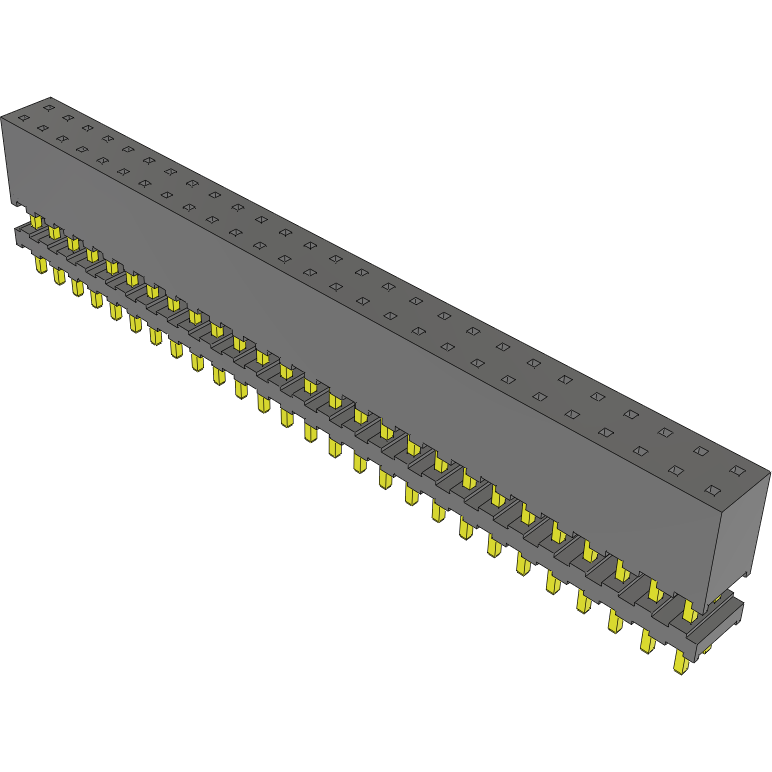 Samtec-ESQT-127-03-G-D-375 Connector Headers and PCB Receptacles Conn Elevated Socket SKT 54 POS 2mm Solder ST Top Entry Thru-Hole Tube