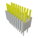 Conn Board Stacker HDR 20 POS 1.27mm Solder ST Thru-Hole Tube